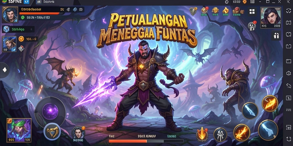 Tampilan gameplay seru dalam 55FIVE dengan berbagai tantangan.