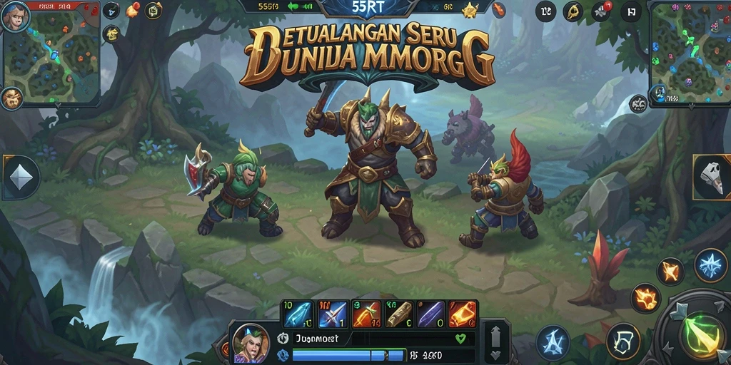 Tampilan gameplay 55RT yang menjanjikan pengalaman MMORPG yang mendalam.
