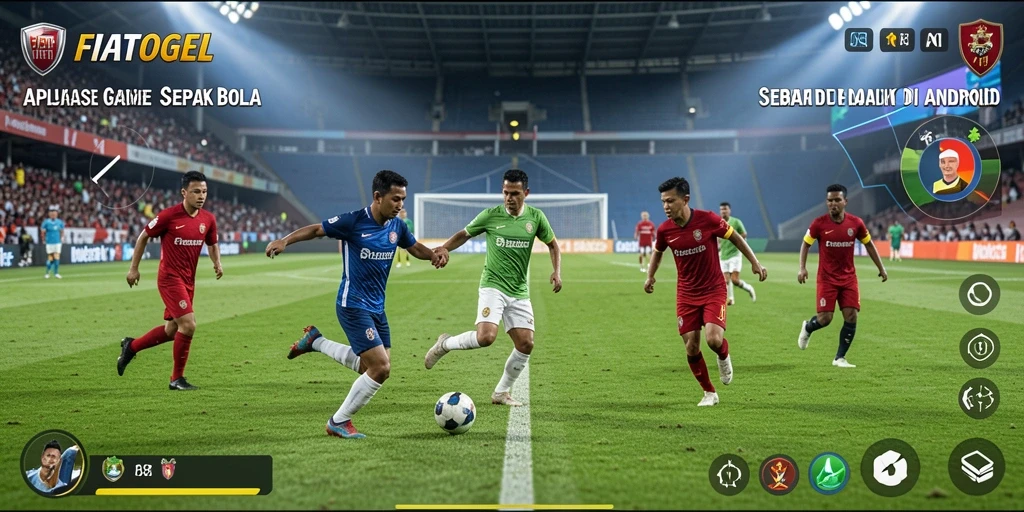 Tampilan seru FIATOGEL saat pertandingan sepak bola berlangsung.