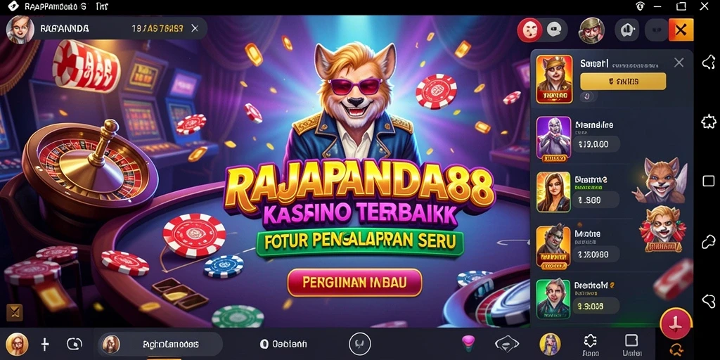Tampilan menarik dari permainan kasino dalam RAJAPANDA88.
