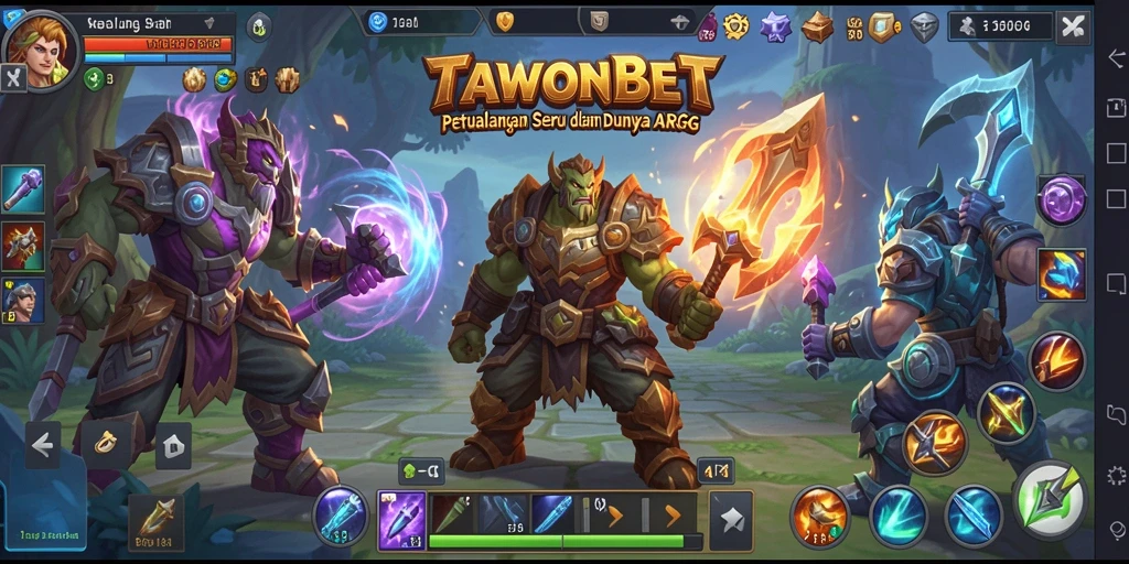 Tampilan gameplay TAWONBET yang penuh aksi di dunia ARPG.